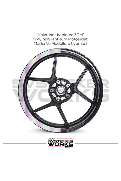 ARONA Motosiklet Jant Şeridi Jant Sticker Yarım Kaplama Daire 17-18 inch Jant...