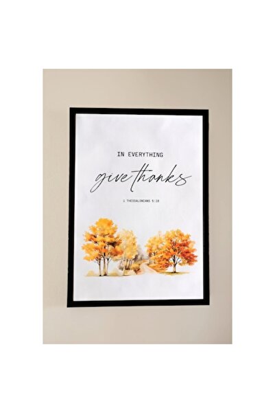 OEM Poster creștin pe pânză, copaci de toamnă bej și aurii, 1 Tesaloniceni 5:...