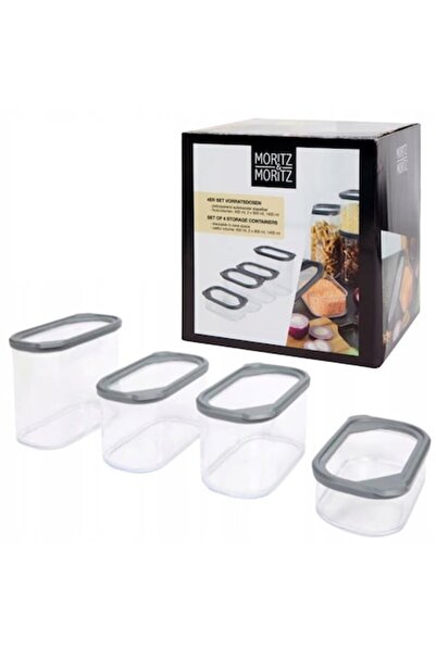 Moritz & Moritz 4-piece plastic storage container set with lids