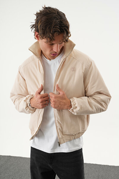 No Way Ανδρικό παλτό μπόμπερ με κανονική εφαρμογή με διπλή τσέπη με κεντημένο σχέδιο