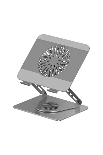 Mcstorey Laptop Stand 360 Degree Rotating Aluminum Cooling Adjustable Gaming Notebook Stand with Magnetic Fan