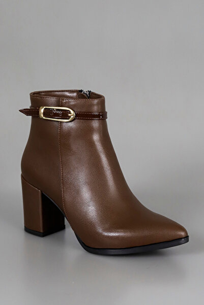 kajal ayakkabı Als 199 Thin Kemet Buckle Zippered Ankle Boots