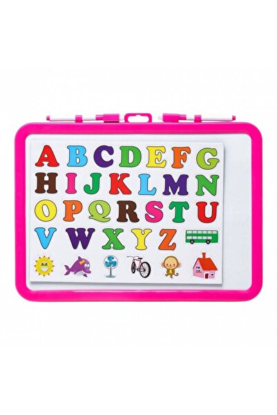 OEM Tablă magnetică educativă cu litere colorate, alfabet pentru copii, roz