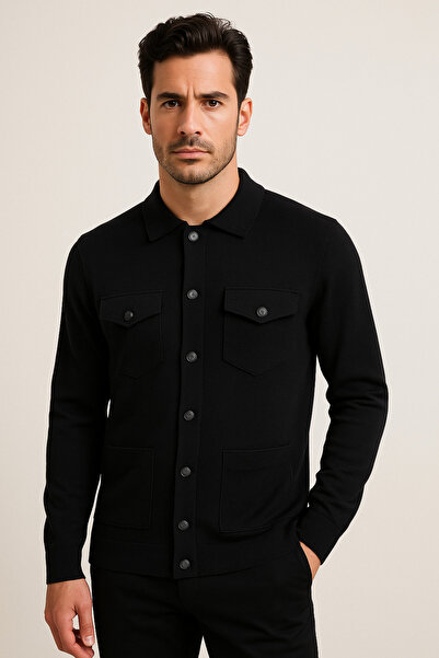 NCS Men's Knit Shirt Black 3764