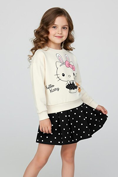 DMB BOYS & GIRLS Dmb Girl's Shorts Skirt Set 4-9 Years Old Black