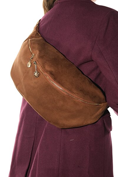 LuviShoes Venta Taba Suede Women's Large Waist Bag