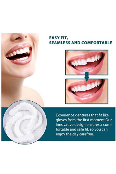Generic Temporary Veneers, 2 PCS Dentures for Men and Women