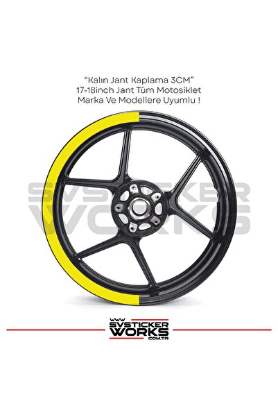 ARONA Motosiklet Jant Şeridi Jant Sticker Yarım Kaplama Daire 17-18 inch Jant...