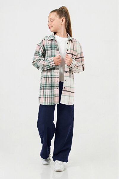 DMB BOYS & GIRLS Girls' Wide-Leg Cotton Sweatpants with Pockets