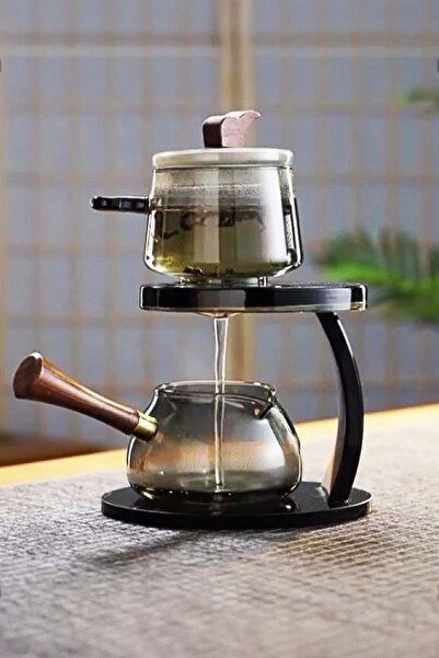 Jenisa Borosilicate Glass Teapot Set Zen Teapot Rotate – Flow System Magic Herbal Tea Infuser