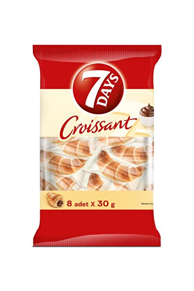 7DAYS Kakao Kremalı Kruvasan 8'li Paket 30G x 6 Adet (8 x 6= 48 Adet)