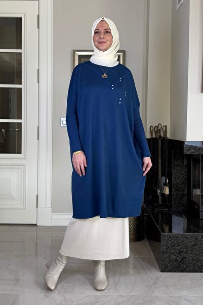 Rabia Şamlı Melda Knitwear Tunic Indigo