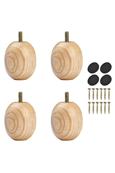 Decoroys Bella Wooden Ball Feet 4 Pieces