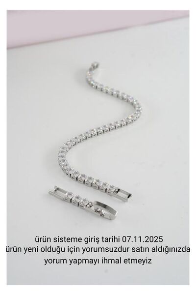 Hızlı Çeyiz Stainless Steel Su Yolu Baget Kesim Zirkon Taşlı Kolye