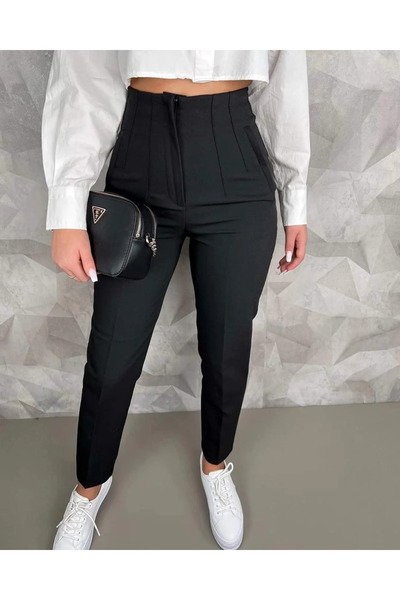 AndraRose Styles Παντελόνι Karol Office - Μαύρο