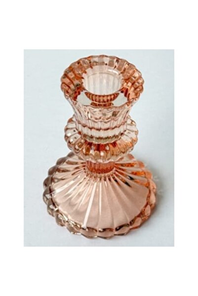 SokShop Set of 2 thick glass candle holders for a tall candle