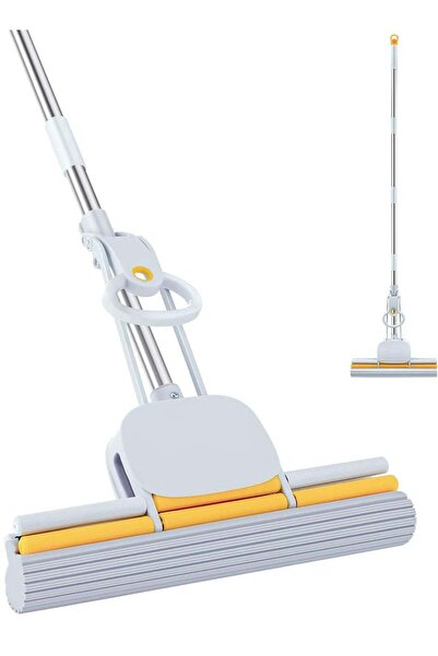 Generic PVA Sponge Mop with 60 Long Handle and 15-Head, Self-Wringing