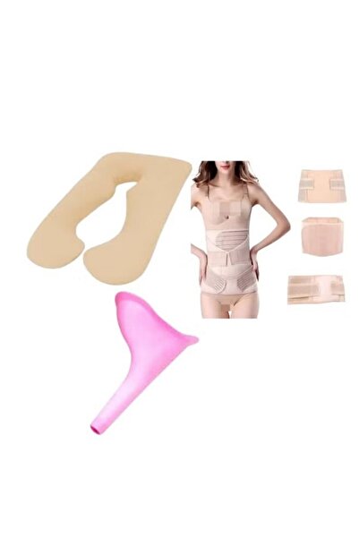 Generic Maternity pillow for sleeping, U-shaped pregnancy pillow + emergency urinary funnel immediately after pregnancy + belt set, size L