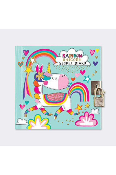 Rachel Ellen Design Rachel Ellen - Jurnal secret pliabil cu unicorn curcubeu