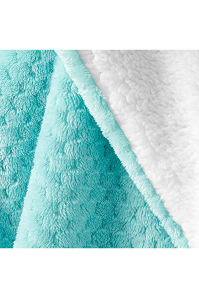 Amelia Home Jacquard embossed blanket with modern motif, Shleepy, 400 g/m2, 220x240 cm, turquoise