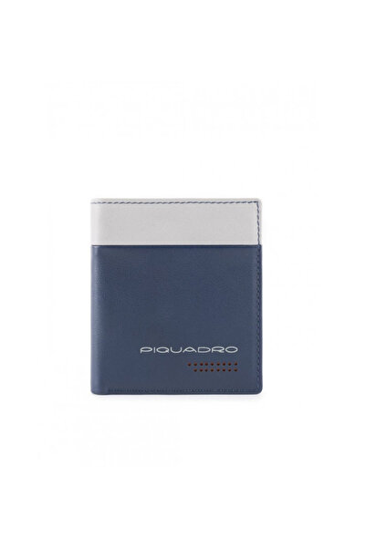 PIQUADRO , Urban, Leather Wallet, Credit Card Case, In Blue Grey, For Men