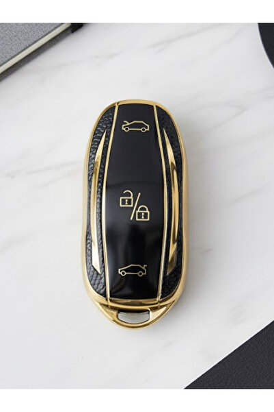 Lanitra Tesla Model Y Model X Model S 3 Съвместим бутон Nano кожена калъф за ...