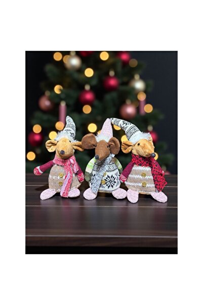 Xmas Set Șoricei Decorativi Textili – Opritori de Ușă / Figurine de Crăciun –...