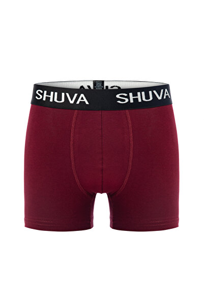 SHUVA Erkek Pamuklu Konfor Boxer - Bordo