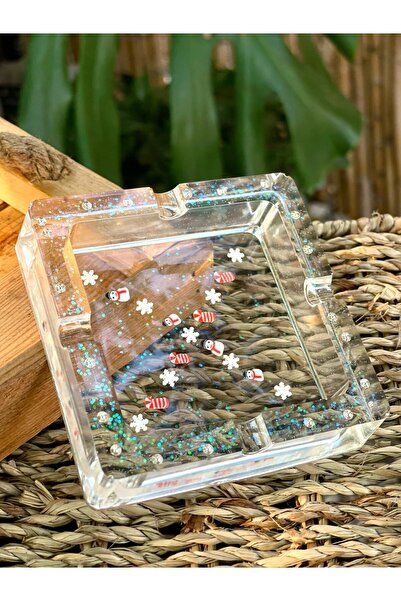 Lumine Glow Atelier Epoksi Reçine Sunumluk – El Yapımı Şeffaf Oval Tabak – De...