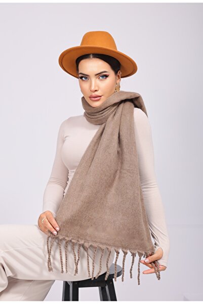 HABİCH BUOTİQUE Püskül Detaylı Yün Dokulu Saçaklı Atkı