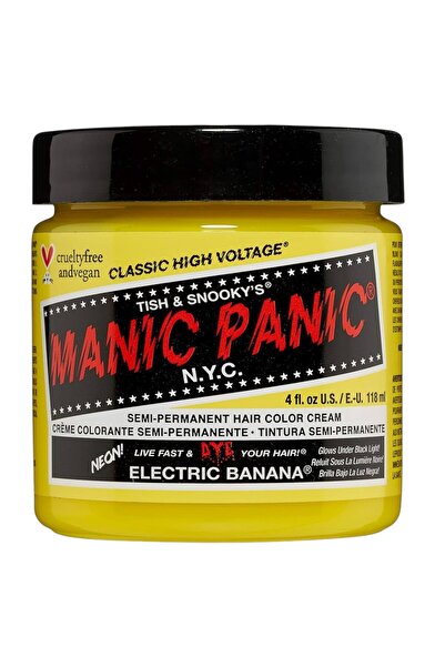 Manic Panic Manic Panic, Vopsea de păr semipermanentă cu banană electrică de înaltă tensiune clasică, 118 ml