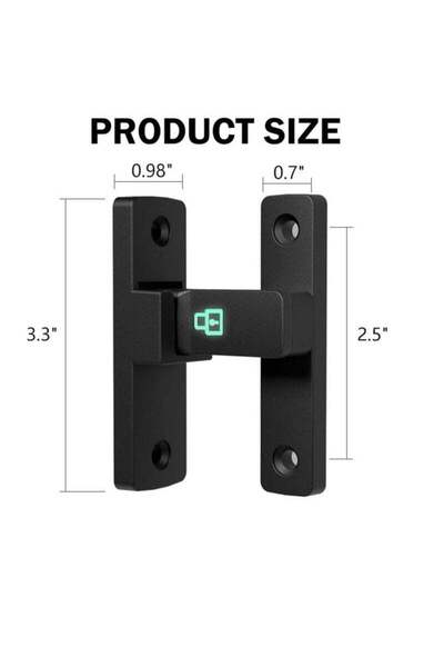 Generic 90 Degree Heavy Duty Barn Door Latch - Door Lock for Inward Opening/Sliding Doors