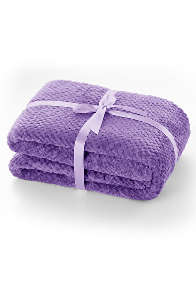 Deco King Patura in stil modern cu model jacquard in relief, Henry, 240 g/m2, 220x240 cm, mov