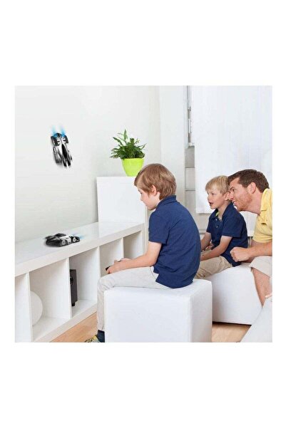 Generic Remote Control Wall Climbing Car, Dual Mode 360° Stunt Rechargeable with LED Lights (Black and Whit