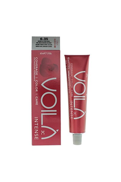 Intercosmo , Voil�� 3C Intense, Permanent Hair Dye, 6.35 Dark Blonde Intense Mahogany, 60 ml