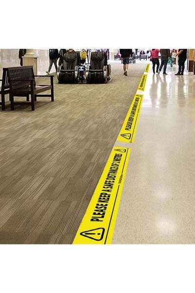 Generic Waterproof Warning Tape Yellow/Black 50 x 4.8centimeter