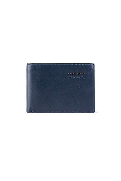 PIQUADRO , Obidos, Leather Wallet, Coin Holder, Navy, For Men