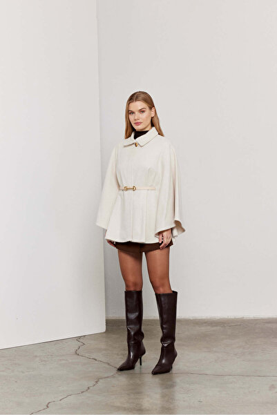 SevdeUgur Cream Oversized Poncho / Hijab Tunic - Sevde Ugur