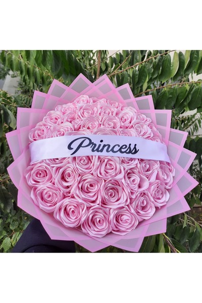 BUKET DÜNYASI 41 Li Led Işıklı Solmayan Gül Buketi Pembe Gül Dışı PEMBE Istem...