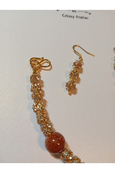 OEM Party/Club/Disco Jewelry, Champagne Color with Sunstone