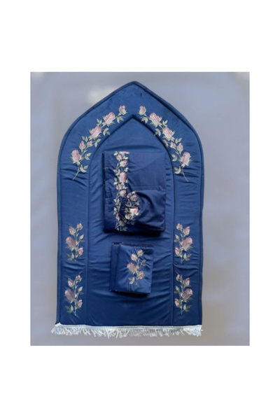 MAJESTIC LUXURY PRAYER RUG طقم صلاة يتكون من سجادة صلاة اسفنج مبطن مطرز مع شرشف صلاة مرد خامة بارده ممتازة مع هدية مسبحة