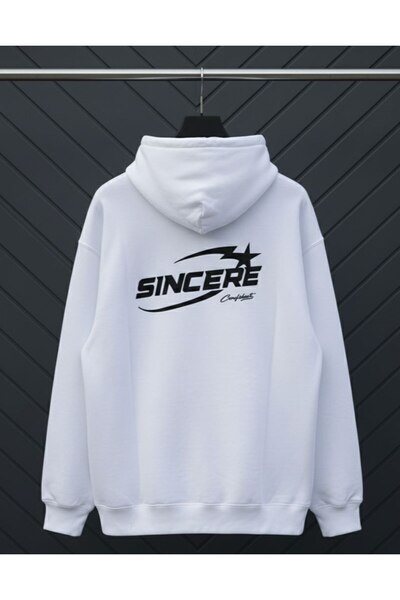 REBRAND Printed Unisex Sweatshirt Oversized Hoodie Hooded Thick 3 Yarn