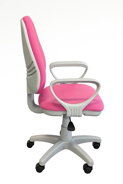 ChairLife DOLE Gri Gövde/Pembe Döşemeli Ofis Büro Sekreter Bilgisayar Çalışma Koltuğu Sandalyesi