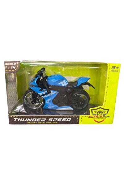 JPT Model de motocicletă Blue Thunder Speed ​​scară 1:14