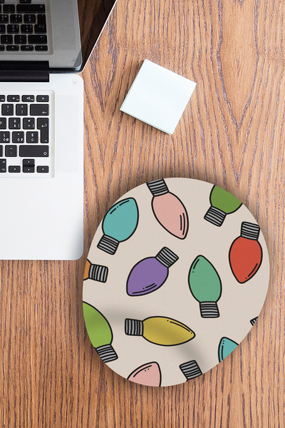 Ormira Konsept Colorful Lights Printed New Year Mouse Pad
