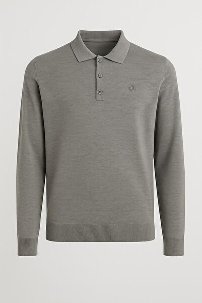 SİMENTİ Tricotaj pentru bărbați cu guler polo și nasturi - 7422