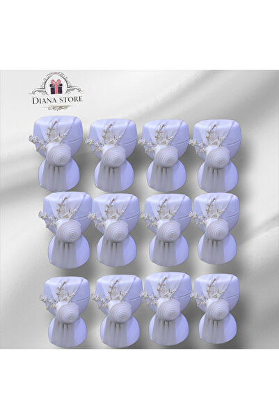 Generica توزيعات مباخر مسكة جلد ابيض 12قطعة منسقة