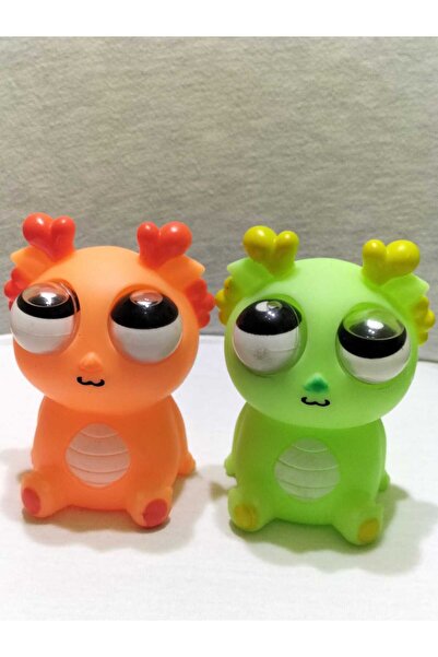 CADI BOUTİQUE 2-Pack Googly Eye Toy That Flies Out When You Squeeze It (Green + Orange) –