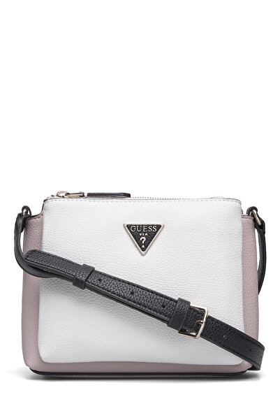Guess , Becca, Geantă crossbody din material textil, Alb Roz, Pentru femei