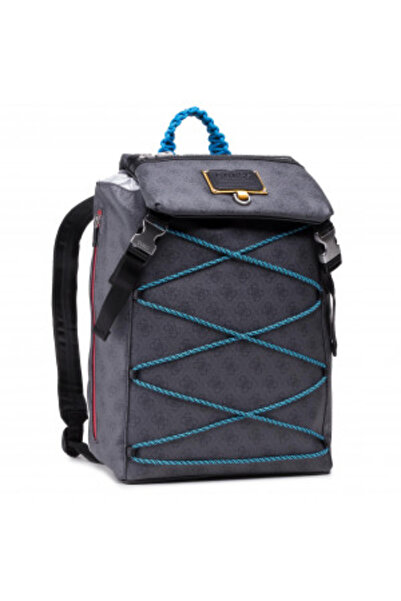 Guess Guess, Salameda, Polyester, Textile Backpack, Blue, Laptop Compartiment, For Men, 14 x 11.5 x 5.5 cm